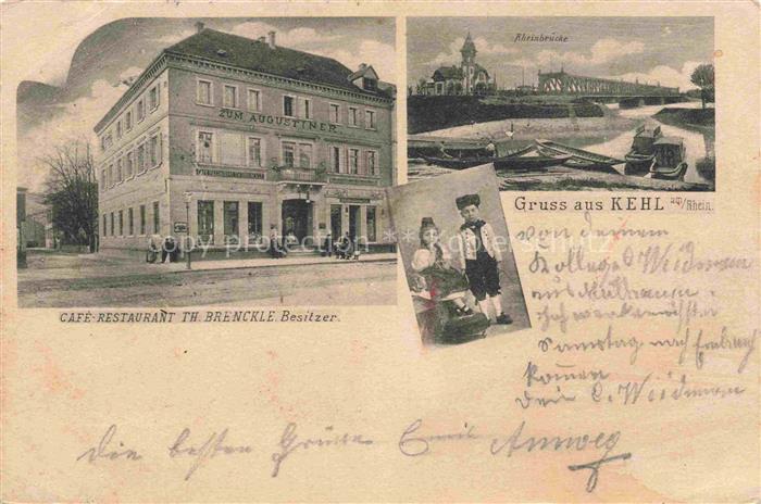 Kehl  Rhein Baden BW Cafe Restaurant Brenckle Rheinbruecke