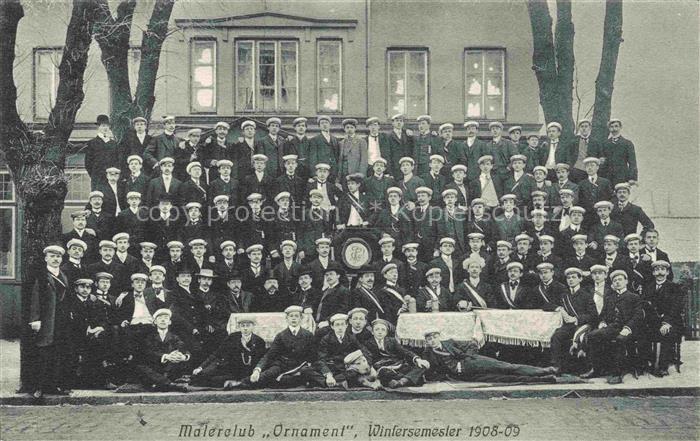 Buxtehude Stade Niedersachsen Malerclub Ornament Wintersemester 1908