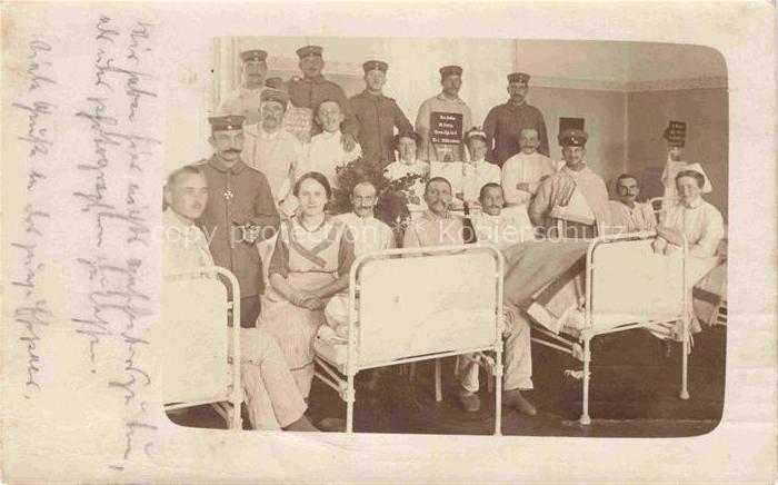Stettin SZCZECIN Pommern PL Soldaten im Lazarett Gruppenaufnahme