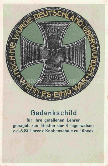 LueBECK  CITY Gedenkschild fuer gefallene Lehrer