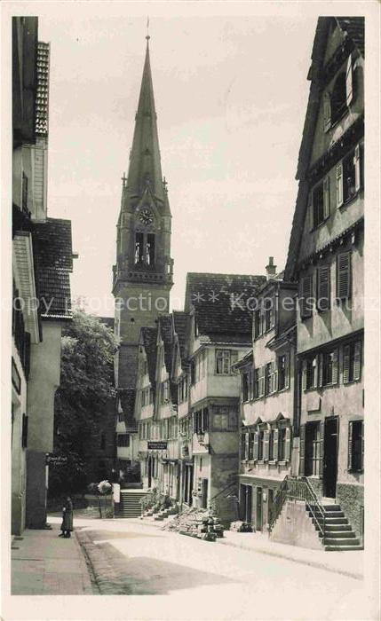 ROTTENBURG  Neckar Strassenpartie Kirche