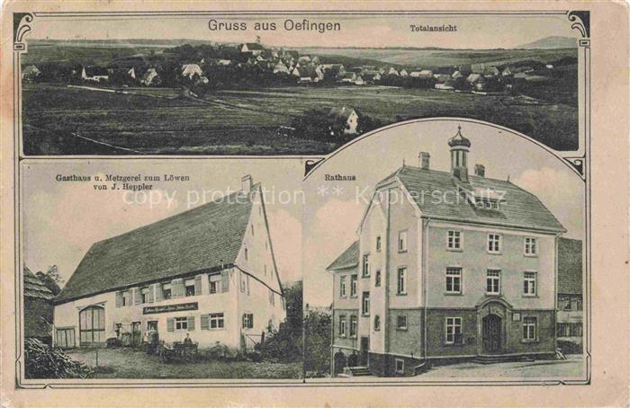 Oefingen oefingen Bad Duerrheim BW Panorama Gasthaus zum Loewen Rathaus