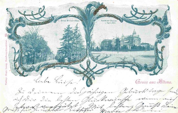 Altona  HAMBURG Grosse Brunnenstrasse Flottbecker Chaussee und Eggers Allee
