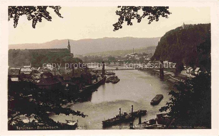 Bodenbach  Elbe-Tetschen DECIN Boehmen Ustecky Kraj CZ Panorama