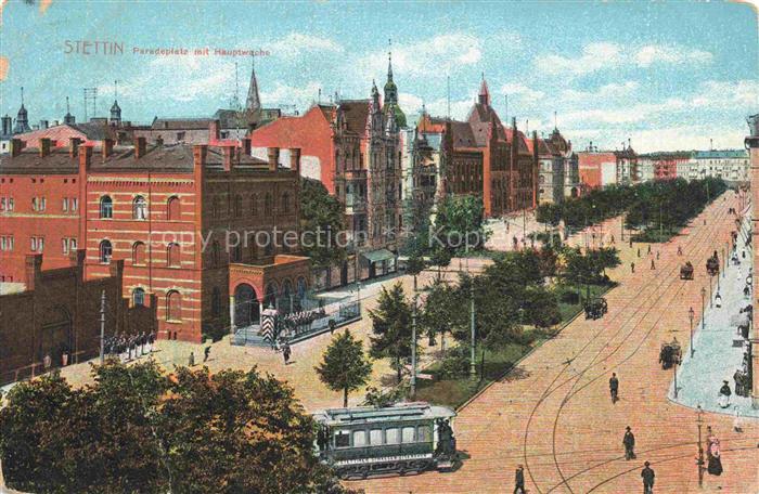 Stettin SZCZECIN Pommern PL Paradeplatz mit Hauptwache