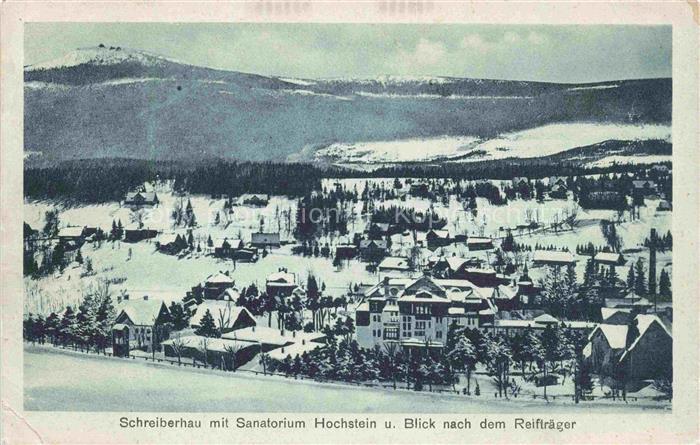 Schreiberhau Szklarska Poreba Riesengebirge PL mit Sanatorium Hochstein und Blic
