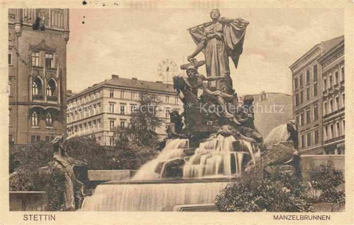 Stettin SZCZECIN Pommern PL Manzelbrunnen