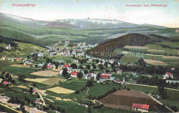 Krummhuebel Karpacz Riesengebirge PL Blick vom Pfaffenberge