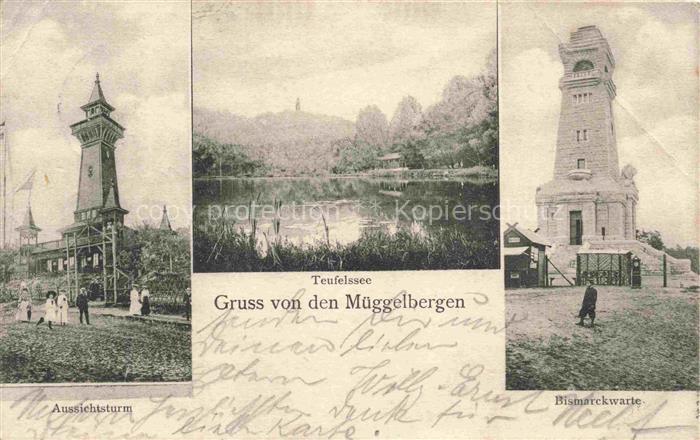 Mueggelbergen Mueggelberge Treptow-Koepenick BERLIN Aussichtsturm Teufelssee Bis