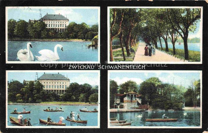ZWICKAU  Sachsen Schwanenteich Allee