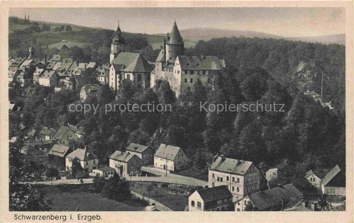 Schwarzenberg  Erzgebirge Sachsen Panorama Kirche Schloss