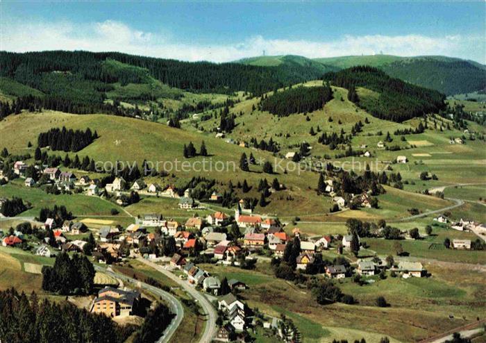 Altglashuetten Feldberg Schwarzwald Fliegeraufnahme mit Feldberg
