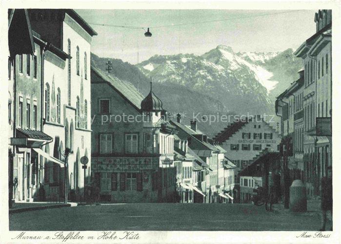 Murnau Staffelsee Ortsmotiv mit Hohe Kiste