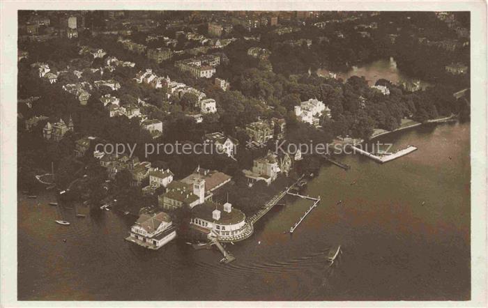 HAMBURG  CITY Fliegeraufnahme Uhlenhorster Faehrhaus Restaurant Schwegler