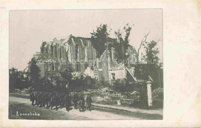 Zonnebeke Zonnebecke Ypern West-Vlaanderen Belgie Zerstoerung in WK1