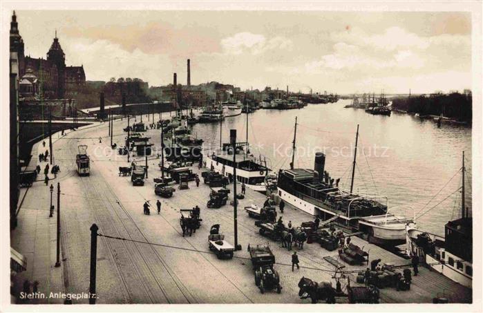 Stettin SZCZECIN Pommern PL Anlegeplatz