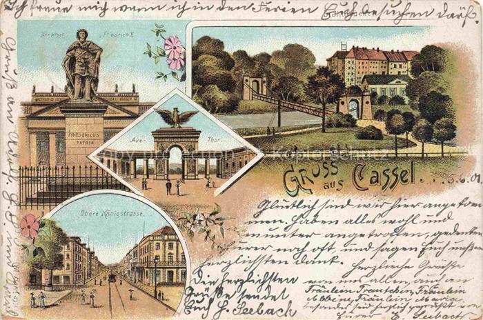 Cassel  KAssEL Denkmal Friedrich II Obere Koenigstrasse Park Schloss Aue Thor
