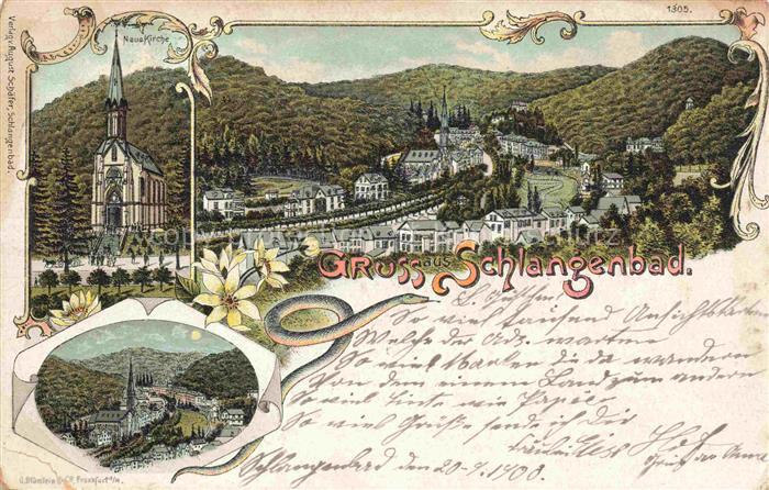 Schlangenbad Taunus Hessen Neue Kirche Panorama