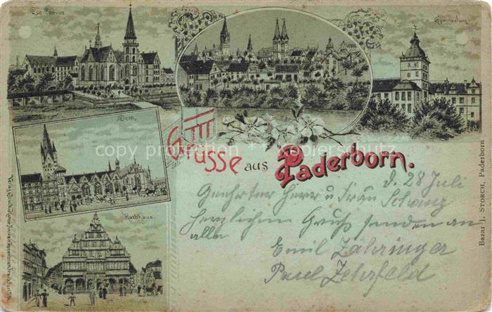 PADERBORN Kirchen Teilansichten Schloss