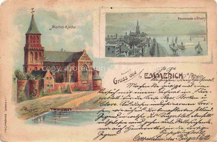 Emmerich Rhein NRW Martini Kirche Rheinpromenade