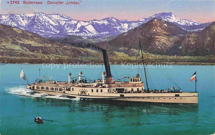 Dampfer Seitenrad Bodensee Lindau