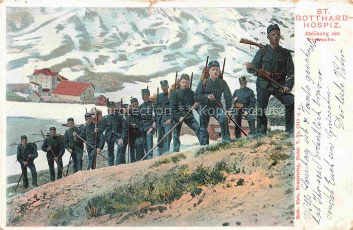 Gebirgsjaeger Chasseur Alpins Mountaineers Militaria-- St Gotthard Hospiz Schwei