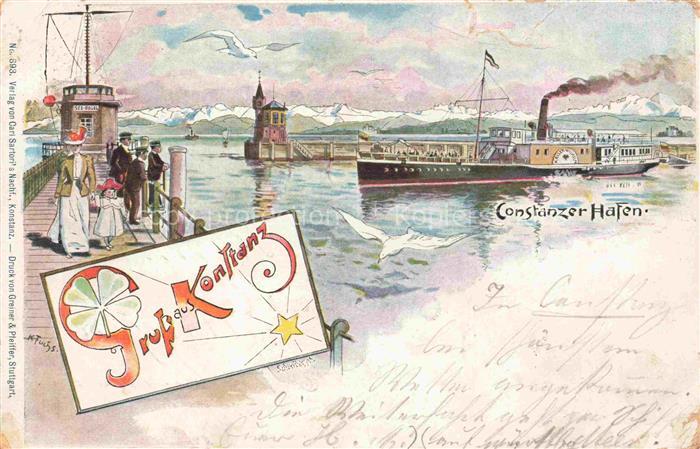 Fuchs K. Kuenstlerlitho Konstanz Hafen