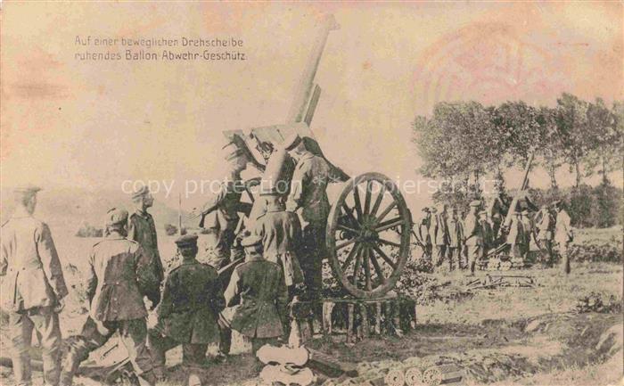 Militaria Geschuetze drehscheibe Ballon Abwehr