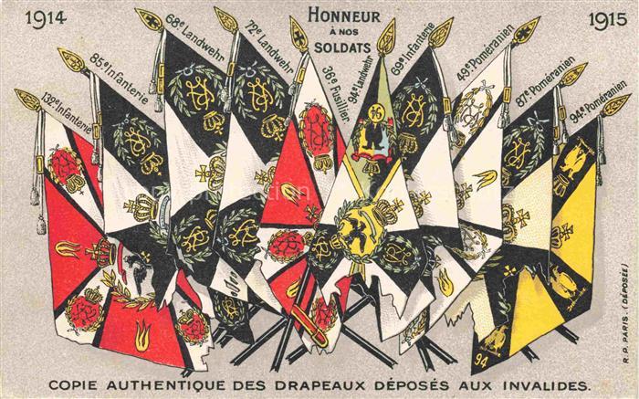 Militaria France Soldat Drapeaux Invalides Paris