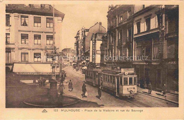 Strassenbahn Tramway-- Mulhouse Victoire rue Sauvage