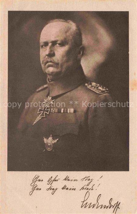 LUDENDORFF Erich Militaria Generaele Stab
