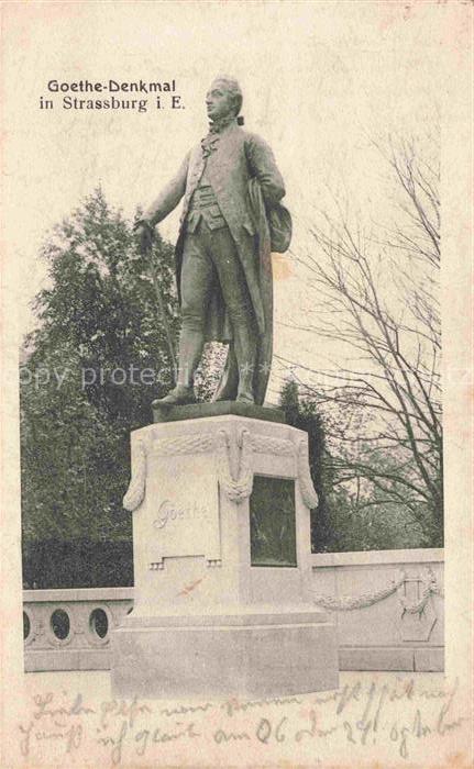Skulpturen Goethe Denkmal Strassburg Elsass