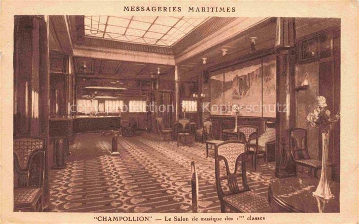 Schiffe Ships Navires Champollion salon musique classes