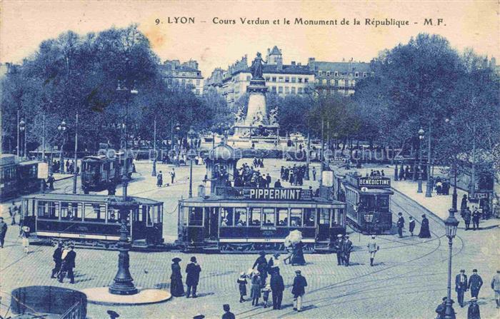 Strassenbahn Tramway-- Lyon Verdun Republique
