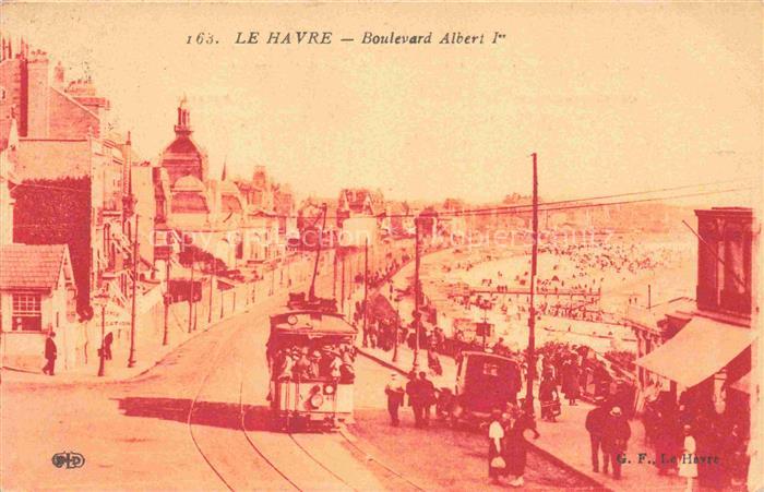Strassenbahn Tramway-- le Havre Boulevard Alberi