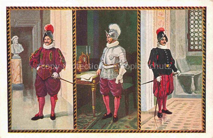 Schweizer Garde Guardia Svizzera Leibgarde Comandante Sergent