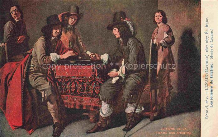 LENAIN Mathieu (1607-1677) Kuenstlerkarte Louvre Tisane Sharkes Fanayau Liege