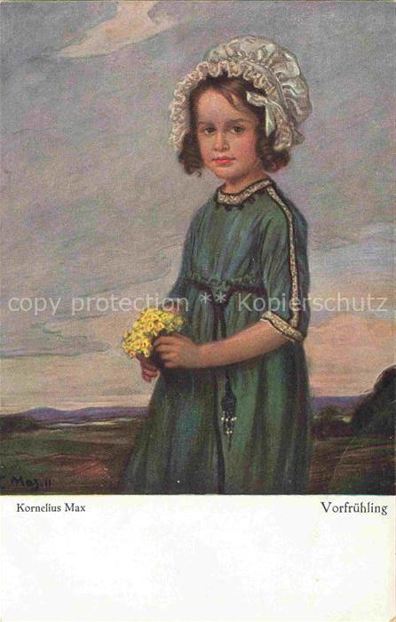 MAX Kornelius Kuenstlerkarte Maedchen Vorfruehling