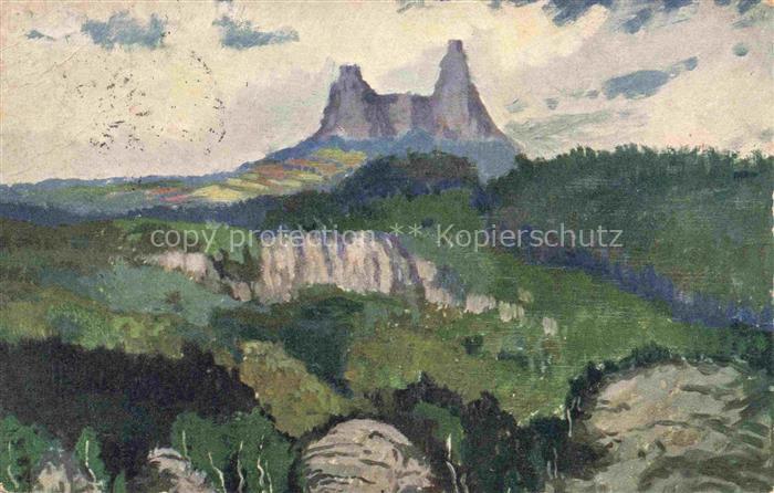 MACOUN J. Kuenstlerkarte Trosky Wald