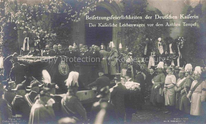 Adel Preussen Monarchie Kaiferliche Leichenwagen Antiken Tempel