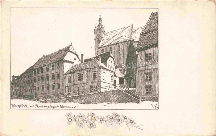 SEIDL Ulf Kuenstlerkarte Pfarrplatz Wachau