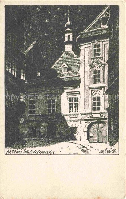 SEIDL Ulf Kuenstlerkarte Alt Wien Schoenlaterngasse