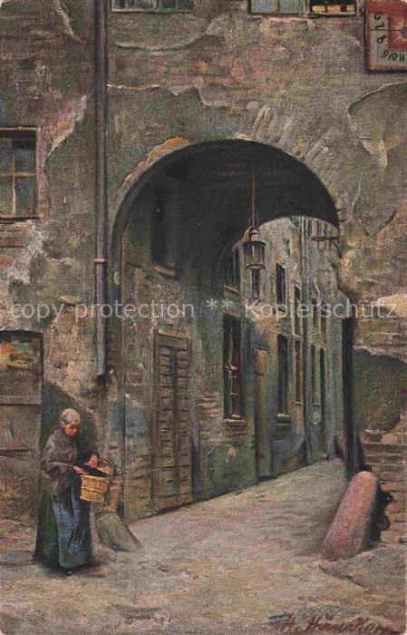 HaeNDLER Hugo Kuenstlerkarte aus der guten alten Zeit