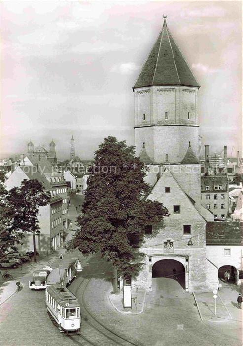 Strassenbahn Tramway-- Augsburg Jacober Tor