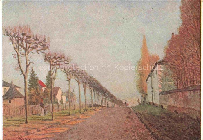 SISLEY Alfred (1839-1899) Kuenstlerkarte la Route Landstrasse