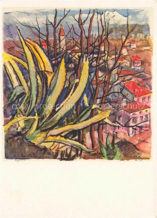 Schwarz Hans Kuenstlerkarte Tessin Schweiz Lago Maggiore