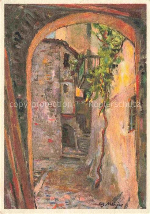 Meijer Fritz Kuenstlerkarte Gandria pittore