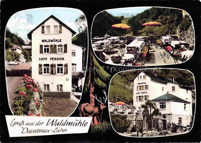 Dausenau Rheinland-Pfalz Cafe Pension Waldmuehle Terrasse