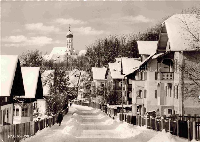 Marktoberdorf Winterliche Dorfstrasse