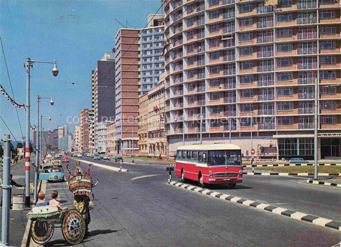 Durban  Southafrica RSA SAR motor coach on the Marine Parade